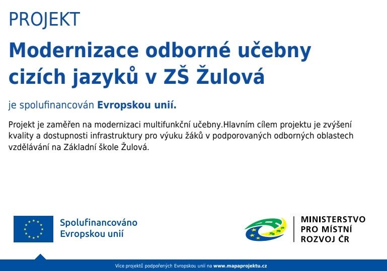 Modernizace učebny jazyků